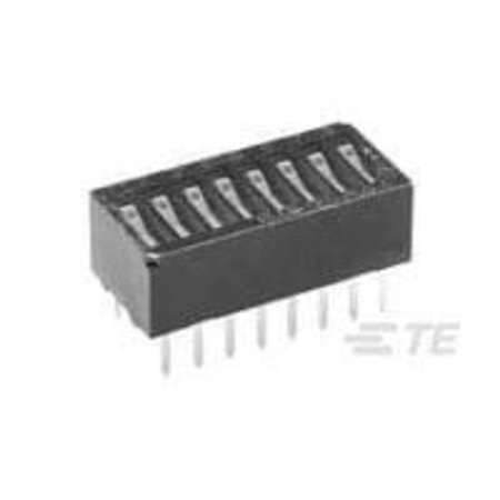 TE CONNECTIVITY Slide Dip Switch, 6 Switches, Spst, Latched, 0.025A, 24Vdc, Solder Terminal, Through Hole-Straight 1825286-5